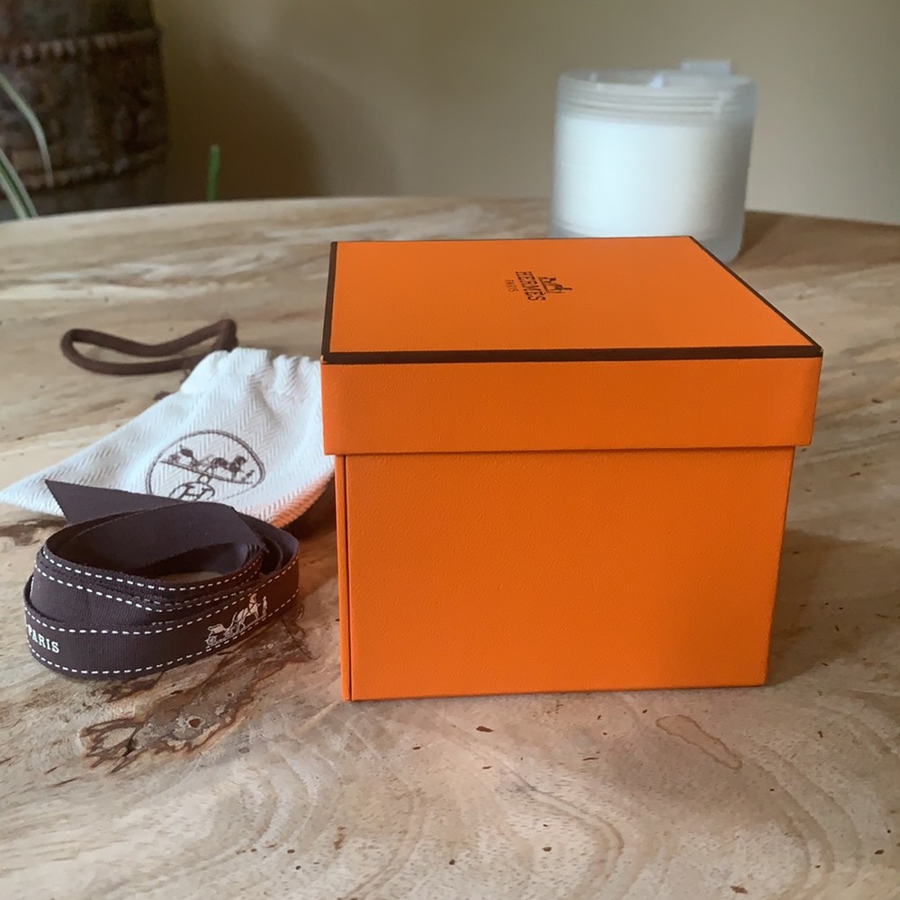 HERMÈS Jewelry Giftbox set w/pouch, ribbon - - Picture 3 of 11